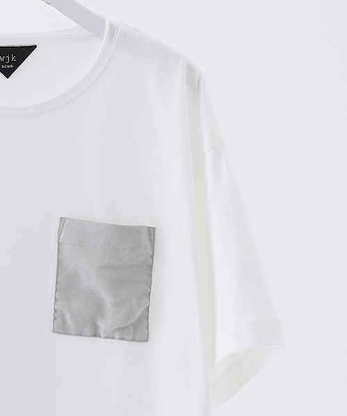 wjk black（ﾀﾞﾌﾞﾙｼﾞｪｲｹｲﾌﾞﾗｯｸ）の「【wjk black】≪STUDIOUS限定≫ガーメントダイスウェードポケットTee（Tシャツ/カットソー・メンズ・ブラック/ホワイト/ピンク・2/1/3）」の10枚目の写真