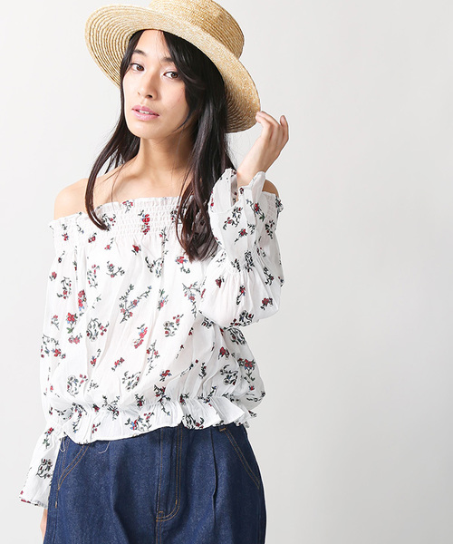 WEGO（ウィゴー）の「WEGO/キャンディースリーブシャーリングオフショルブラウス（シャツ/ブラウス・レディース・ホワイト/レッド/ライトインディゴブルー/その他1/その他2/その他3/その他4/イエロー系その他2/ブラック系その他2/その他5/ブラック/その他6/インディゴブルー・MEDIUM/LARGE）」の11枚目の写真