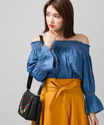 WEGO | WEGO/シャーリングオフショルブラウス(シャツ/ブラウス)
