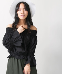 WEGO | WEGO/シャーリングオフショルブラウス(シャツ/ブラウス)