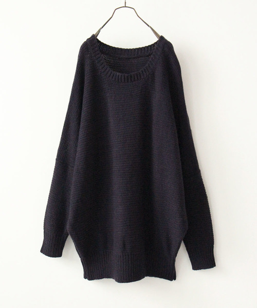 n'OrLABEL(ノアールレーベル)の「『バルキーニット』(ニット/セーター・レディース・イエロー/レッド/ブラック/カーキ/ネイビー/グレー/コーラルピンク/アイボリー/グリーン/モカ/パープル系その他・2/1)」の7枚目の写真