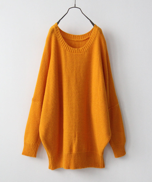 n'OrLABEL(ノアールレーベル)の「『バルキーニット』(ニット/セーター・レディース・イエロー/レッド/ブラック/カーキ/ネイビー/グレー/コーラルピンク/アイボリー/グリーン/モカ/パープル系その他・2/1)」の9枚目の写真