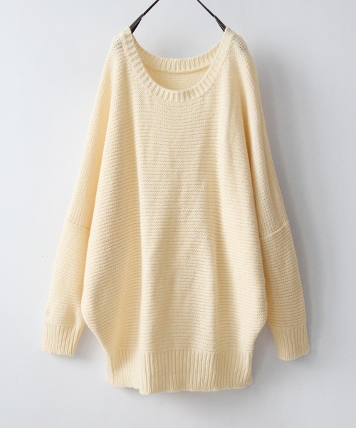 n'OrLABEL(ノアールレーベル)の「『バルキーニット』(ニット/セーター・レディース・イエロー/レッド/ブラック/カーキ/ネイビー/グレー/コーラルピンク/アイボリー/グリーン/モカ/パープル系その他・2/1)」の2枚目の写真