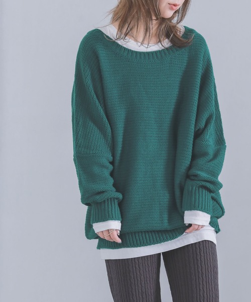 n'OrLABEL(ノアールレーベル)の「『バルキーニット』(ニット/セーター・レディース・イエロー/レッド/ブラック/カーキ/ネイビー/グレー/コーラルピンク/アイボリー/グリーン/モカ/パープル系その他・2/1)」の18枚目の写真