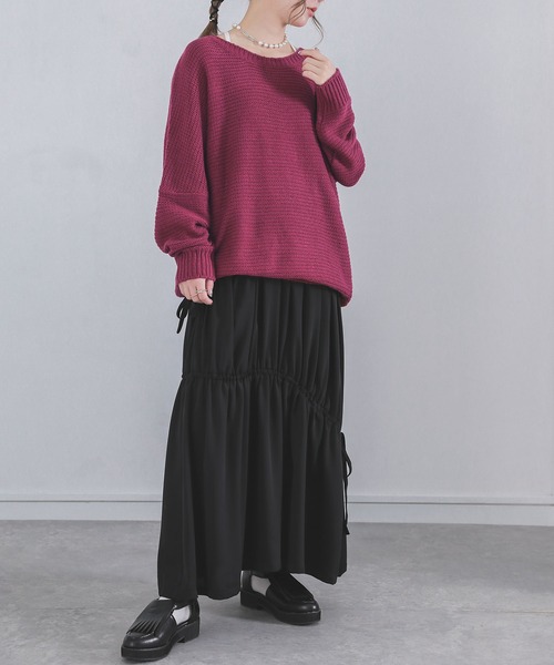 n'OrLABEL(ノアールレーベル)の「『バルキーニット』(ニット/セーター・レディース・イエロー/レッド/ブラック/カーキ/ネイビー/グレー/コーラルピンク/アイボリー/グリーン/モカ/パープル系その他・2/1)」の21枚目の写真