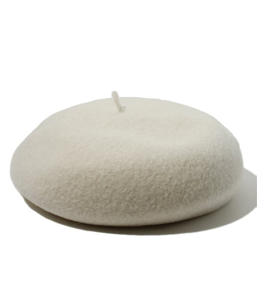 BEAMS BOY（ビームスボーイ）の「□BEAMS BOY / ロールベレー 12FW（ハンチング/ベレー帽・レディース・オフホワイト/グレー/オレンジ・ONE SIZE）」の2枚目の写真