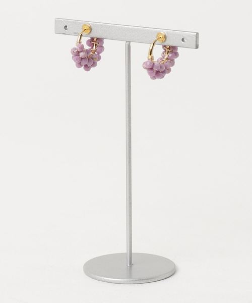 TONE SELECT GOODS(トーンセレクトグッズ)の「【marinaJEWELRY】Phosphosiderite pave earring(イヤリング・レディース・パープル・FREE)」の2枚目の写真
