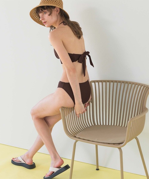 SEA DRESS（シードレス）の「バックリボンホルターネックビキニ/水着（水着・レディース・ブラック/ブラック系その他/ブラウン系その他/グリーン系その他/カーキ/ピンク系その他/ベージュ系その他/ブラック系その他2/ブラック系その他3/イエロー系その他/ブルー系その他/ピンク系その他2/グレー系その他/その他/ブルー系その他2/ホワイト系その他/ブラウン・S/M/L/LL）」の22枚目の写真