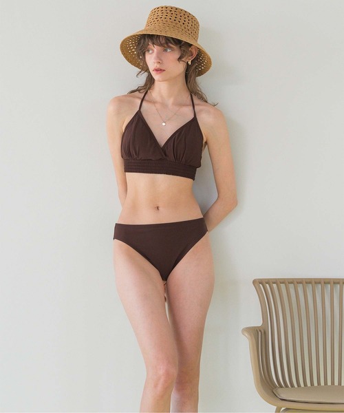SEA DRESS(シードレス)の「バックリボンホルターネックビキニ/水着(水着・レディース・ブラック/ブラック系その他/ブラウン系その他/グリーン系その他/カーキ/ピンク系その他/ベージュ系その他/ブラック系その他2/ブラック系その他3/イエロー系その他/ブルー系その他/ピンク系その他2/グレー系その他/その他/ブルー系その他2/ホワイト系その他/ブラウン・S/M/L/LL)」の22枚目の写真