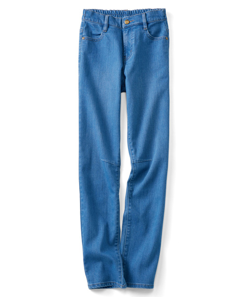 IEDIT(イディット)の「リブ イン コンフォート オールマイティーに合わせやすい ゆるストレートのすっきりデニムパンツ(デニムパンツ・レディース・ライトブルー/ブルー/インディゴブルー・1/9/10/13/3/6/12/11/2/4/7/8)」の16枚目の写真