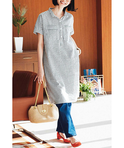 IEDIT(イディット)の「リブ イン コンフォート オールマイティーに合わせやすい ゆるストレートのすっきりデニムパンツ(デニムパンツ・レディース・ライトブルー/ブルー/インディゴブルー・1/9/10/13/3/6/12/11/2/4/7/8)」の15枚目の写真