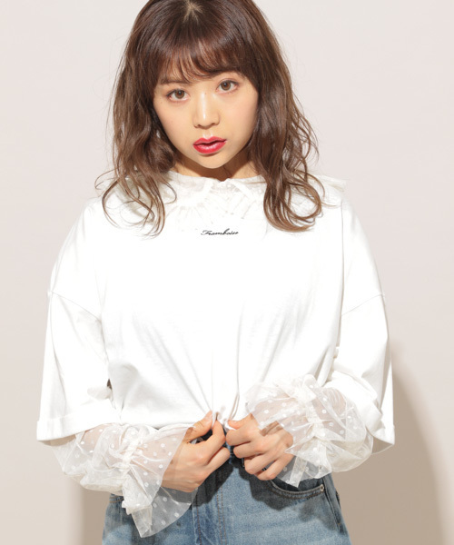 apres jour（アプレジュール）の「チュールアソートフリル襟ブラウス【ZOZOTOWN限定アイテム】（シャツ/ブラウス・レディース・その他/オフホワイト/ホワイト・フリー）」の11枚目の写真