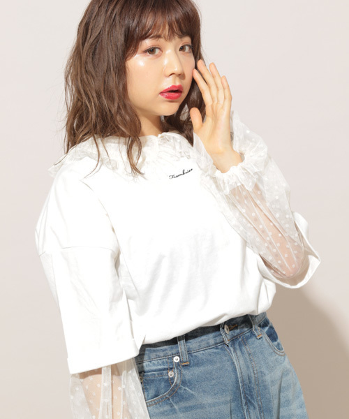 apres jour（アプレジュール）の「チュールアソートフリル襟ブラウス【ZOZOTOWN限定アイテム】（シャツ/ブラウス・レディース・その他/オフホワイト/ホワイト・フリー）」の13枚目の写真