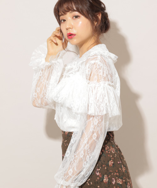 apres jour（アプレジュール）の「チュールアソートフリル襟ブラウス【ZOZOTOWN限定アイテム】（シャツ/ブラウス・レディース・その他/オフホワイト/ホワイト・フリー）」の17枚目の写真
