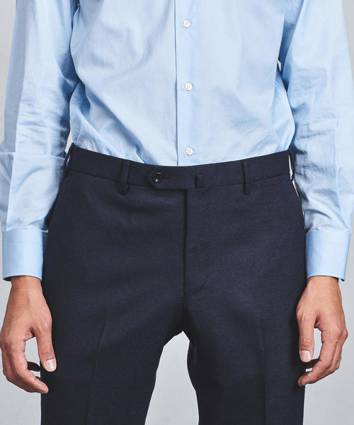 UNITED ARROWS（ユナイテッドアローズ）の「UADT サキソニー ノープリーツ テーパードパンツ（スラックス・メンズ・ネイビー/グレー・52/54/46/44/50/42/48）」の4枚目の写真