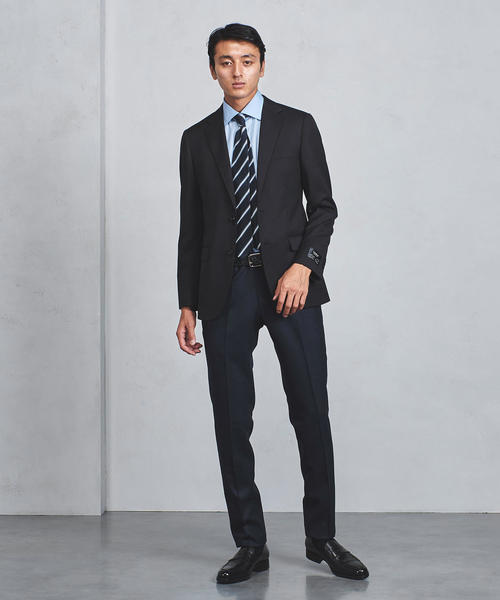 UNITED ARROWS（ユナイテッドアローズ）の「UADT サキソニー ノープリーツ テーパードパンツ（スラックス・メンズ・ネイビー/グレー・52/54/46/44/50/42/48）」の5枚目の写真