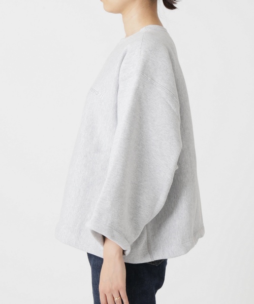 SLOBE IENA（スローブイエナ）の「CAMBER×SLOBE別注 CROSSKNIT クルーネックショートスリーブスウェット◆（スウェット・レディース・グレー/カーキ/ボルドー・FREE）」の11枚目の写真