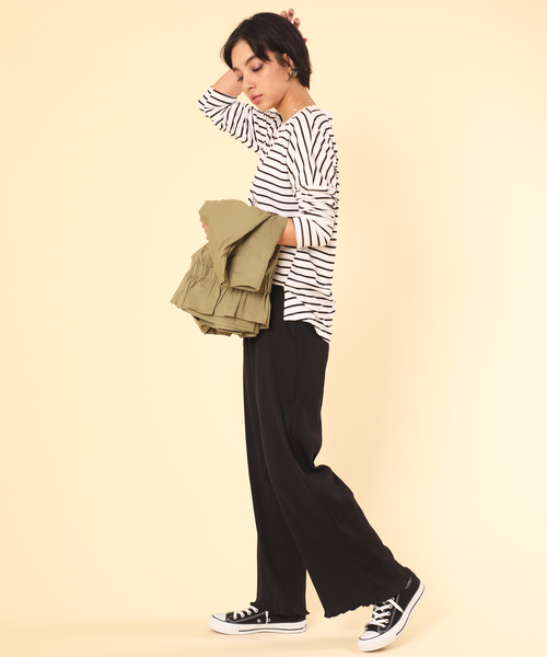 classicalelf(クラシカルエルフ)の「裾メロウ加工のリブパンツ(その他パンツ・レディース・ブラック/ベージュ・MEDIUM/LARGE/X-LARGE/XX-LARGE)」の20枚目の写真