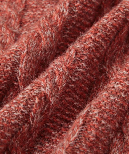 ADAM ET ROPE'（アダムエロペ）の「ウール杢ケーブルクルーネックプルオーバー（ニット/セーター・メンズ・モスグリーン/ブラック系その他2/オレンジ系その他2・M/L）」の12枚目の写真