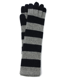 BEAMS LIGHTS Women's | BEAMS LIGHTS / スマートフォン対応　ボーダー ロンググローブ(手袋)