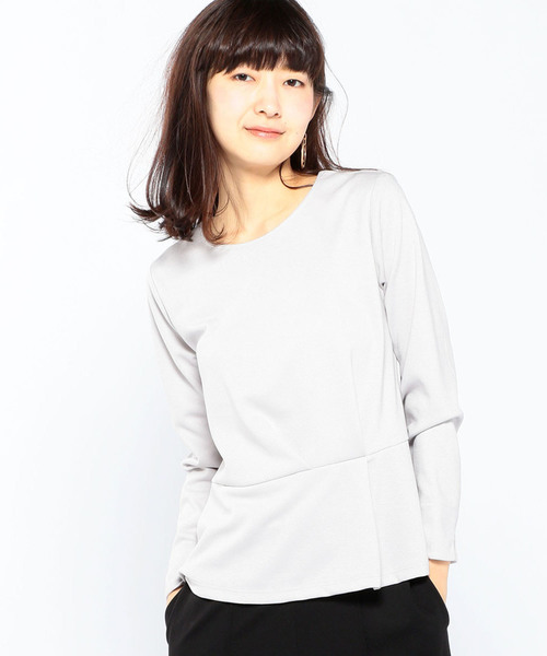 A/C DESIGN BY ALPHA CUBIC(エーシーデザインバイアルファキュービック)の「ラメポンチタックプルオーバー(Tシャツ/カットソー・レディース・ライトグレー/ブラック/サックスブルー・M size/L size)」の1枚目の写真