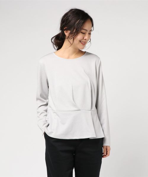 A/C DESIGN BY ALPHA CUBIC(エーシーデザインバイアルファキュービック)の「ラメポンチタックプルオーバー(Tシャツ/カットソー・レディース・ライトグレー/ブラック/サックスブルー・M size/L size)」の7枚目の写真