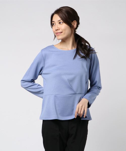 A/C DESIGN BY ALPHA CUBIC(エーシーデザインバイアルファキュービック)の「ラメポンチタックプルオーバー(Tシャツ/カットソー・レディース・ライトグレー/ブラック/サックスブルー・M size/L size)」の8枚目の写真