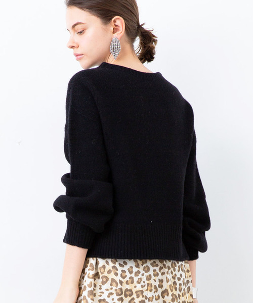 STUDIOUS（ステュディオス）の「【STUDIOUS】カシミヤ混 ボリュームスリーブニット（ニット/セーター・レディース・ホワイト/ブラック/ベージュ・FREE）」の3枚目の写真