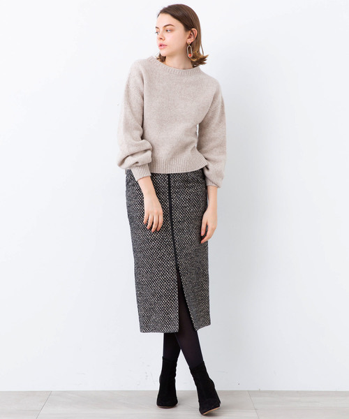 STUDIOUS（ステュディオス）の「【STUDIOUS】カシミヤ混 ボリュームスリーブニット（ニット/セーター・レディース・ホワイト/ブラック/ベージュ・FREE）」の10枚目の写真