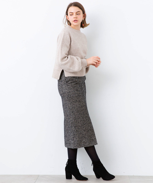 STUDIOUS（ステュディオス）の「【STUDIOUS】カシミヤ混 ボリュームスリーブニット（ニット/セーター・レディース・ホワイト/ブラック/ベージュ・FREE）」の11枚目の写真