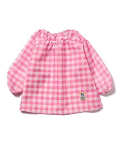 こども ビームス（コドモビームス）の「こども ビームス / ギンガム スモック (80～100cm)（マグ/哺乳瓶/お食事グッズ・キッズ・パープル/ブルー/イエロー/ピンク・ONE SIZE）」の4枚目の写真