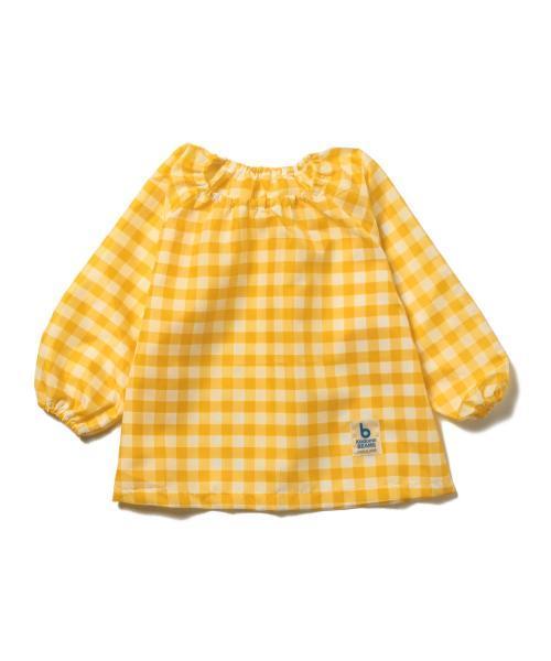 こども ビームス（コドモビームス）の「こども ビームス / ギンガム スモック (80～100cm)（マグ/哺乳瓶/お食事グッズ・キッズ・パープル/ブルー/イエロー/ピンク・ONE SIZE）」の3枚目の写真