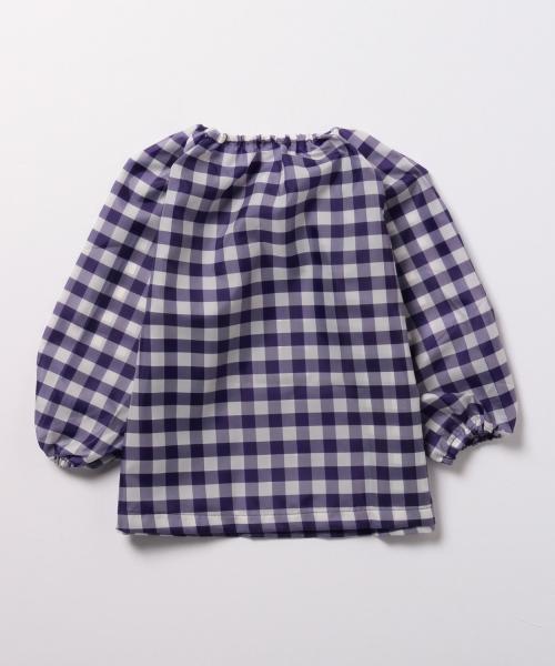 こども ビームス（コドモビームス）の「こども ビームス / ギンガム スモック (80～100cm)（マグ/哺乳瓶/お食事グッズ・キッズ・パープル/ブルー/イエロー/ピンク・ONE SIZE）」の9枚目の写真