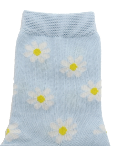 WEGO（ウィゴー）の「WEGO/フラワーソックス（ソックス/靴下・レディース・サックスブルー・FREE）」の2枚目の写真