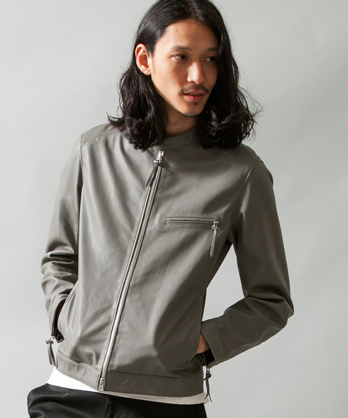 BEAUTY&YOUTH UNITED ARROWS（ビューティーアンドユースユナイテッドアローズ）の「BY ∴ ゴート シングル ライダース◆（ライダースジャケット・メンズ・ブラック/グレー/ブラウン・MEDIUM/LARGE/SMALL/X-LARGE）」の2枚目の写真