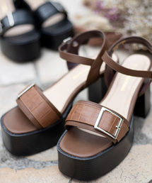 WEGO | WEGO/型押しベルト厚底サンダル(サンダル)