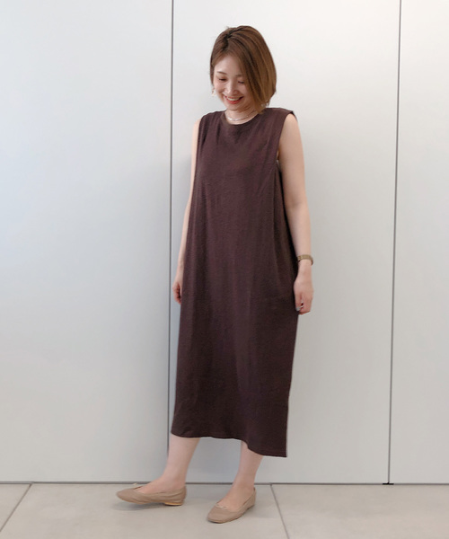 DouDou（ドゥドゥ）の「スラブサーマルワンピース（ワンピース・レディース・ブラック/ブラウン/オフホワイト・FREE）」の21枚目の写真