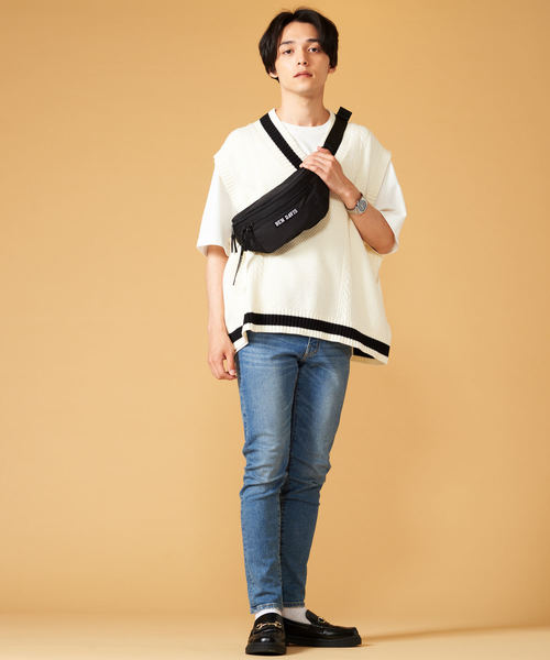 BEN DAVIS(ベンデイビス)の「WEGO/BEN DAVIS BOXLOGO WAIST BAG(ボディバッグ/ウエストポーチ・メンズ・ブラック/レッド/ピンク・FREE)」の9枚目の写真