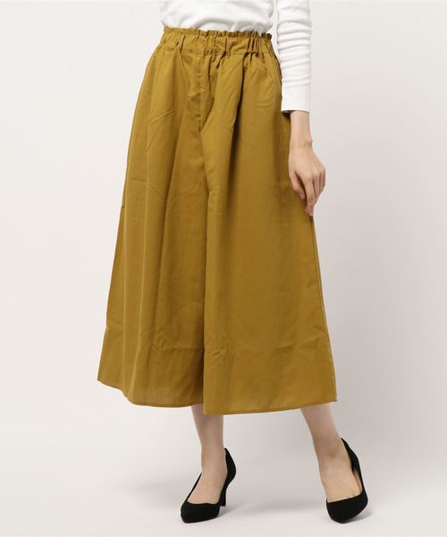 earth music&ecology（アースミュージックアンドエコロジー）の「アキイロカラータックギャザースカーチョ（その他パンツ・レディース・ブラック/ブラウン/レッド/グリーン/マスタード/モカ・FREE）」の5枚目の写真