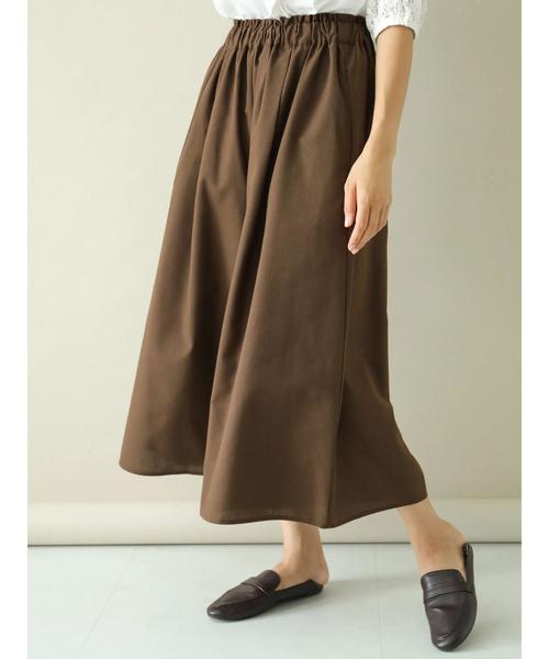 earth music&ecology（アースミュージックアンドエコロジー）の「アキイロカラータックギャザースカーチョ（その他パンツ・レディース・ブラック/ブラウン/レッド/グリーン/マスタード/モカ・FREE）」の11枚目の写真