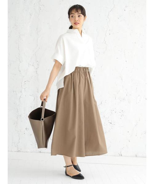 earth music&ecology（アースミュージックアンドエコロジー）の「アキイロカラータックギャザースカーチョ（その他パンツ・レディース・ブラック/ブラウン/レッド/グリーン/マスタード/モカ・FREE）」の8枚目の写真