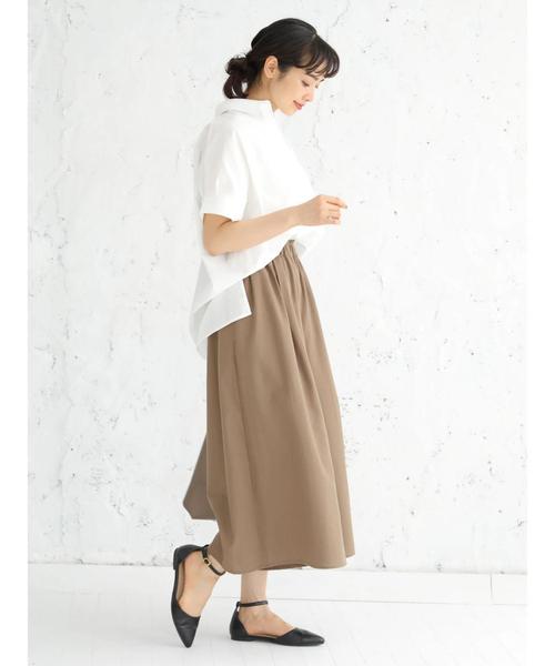 earth music&ecology（アースミュージックアンドエコロジー）の「アキイロカラータックギャザースカーチョ（その他パンツ・レディース・ブラック/ブラウン/レッド/グリーン/マスタード/モカ・FREE）」の7枚目の写真