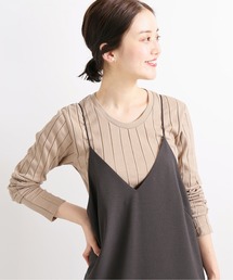 YOUNG&OLSEN BROAD RIB Uネックロングスリーブ◆