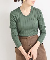 YOUNG＆OLSEN BROAD RIB Uネックロングスリーブ◆