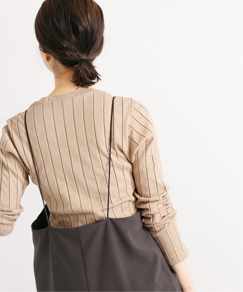 IENA YOUNG＆OLSEN BROADRIB Uネックロングスリーブ IENA（イエナ）の「YOUNG＆OLSEN BROAD RIB Uネックロング