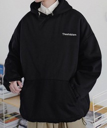 【MGV】刺繍ロゴ入りオーバーサイズコードストッパーパーカー