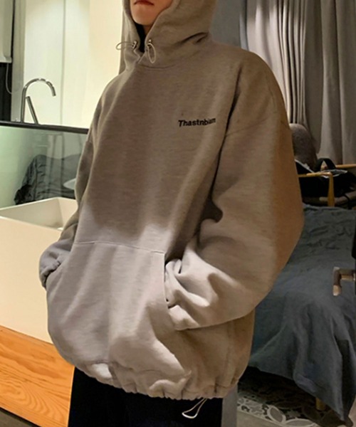 MGV（エムジーヴィー）の「【MGV】刺繍ロゴ入りオーバーサイズコードストッパーパーカー（パーカー・メンズ・ブラック/グレー/ベージュ/ブルー・MEDIUM/LARGE/X-LARGE/XX-LARGE）」の15枚目の写真