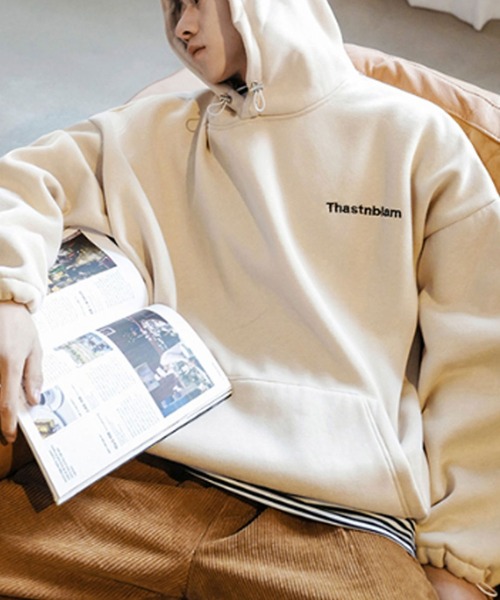 MGV（エムジーヴィー）の「【MGV】刺繍ロゴ入りオーバーサイズコードストッパーパーカー（パーカー・メンズ・ブラック/グレー/ベージュ/ブルー・MEDIUM/LARGE/X-LARGE/XX-LARGE）」の21枚目の写真