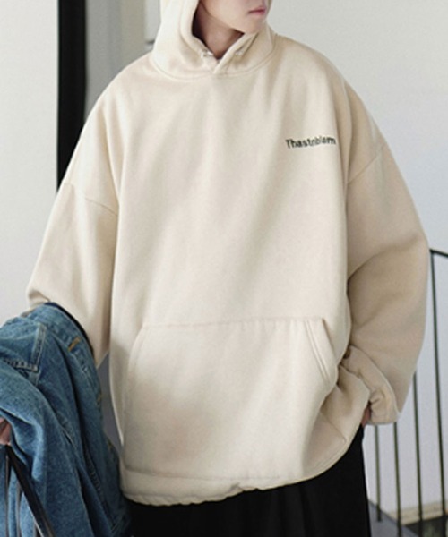 MGV（エムジーヴィー）の「【MGV】刺繍ロゴ入りオーバーサイズコードストッパーパーカー（パーカー・メンズ・ブラック/グレー/ベージュ/ブルー・MEDIUM/LARGE/X-LARGE/XX-LARGE）」の18枚目の写真