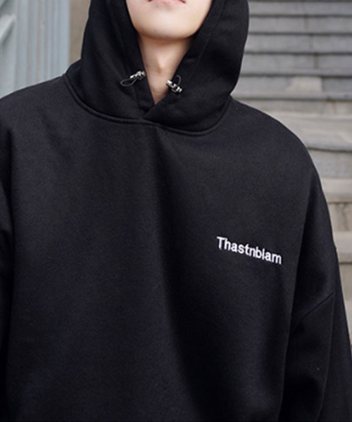 MGV（エムジーヴィー）の「【MGV】刺繍ロゴ入りオーバーサイズコードストッパーパーカー（パーカー・メンズ・ブラック/グレー/ベージュ/ブルー・MEDIUM/LARGE/X-LARGE/XX-LARGE）」の12枚目の写真